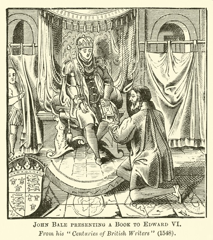 John Bale Présentant un Livre à Édouard VI - English School