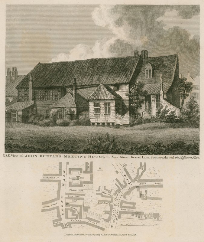 Maison de réunion de John Bunyan, Zoar Street, Gravel Lane, Southwark - English School
