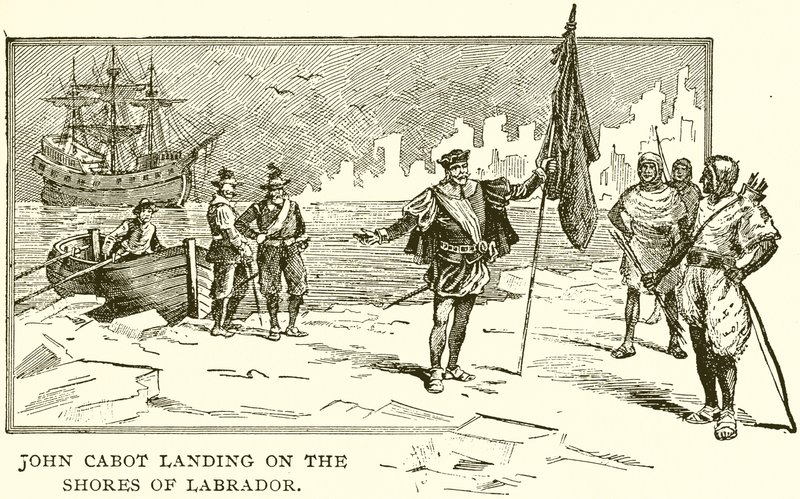 John Cabot débarquant sur les côtes du Labrador - English School
