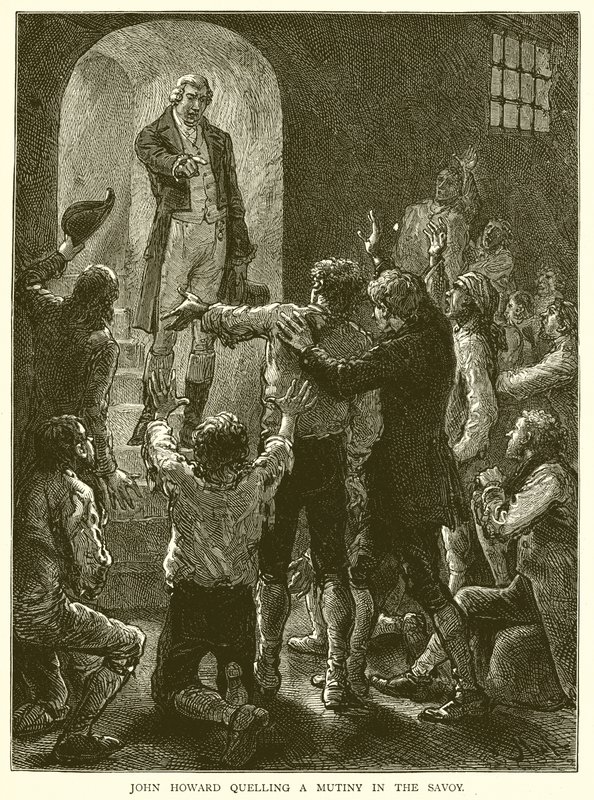 John Howard réprimant une mutinerie à la Savoy - English School