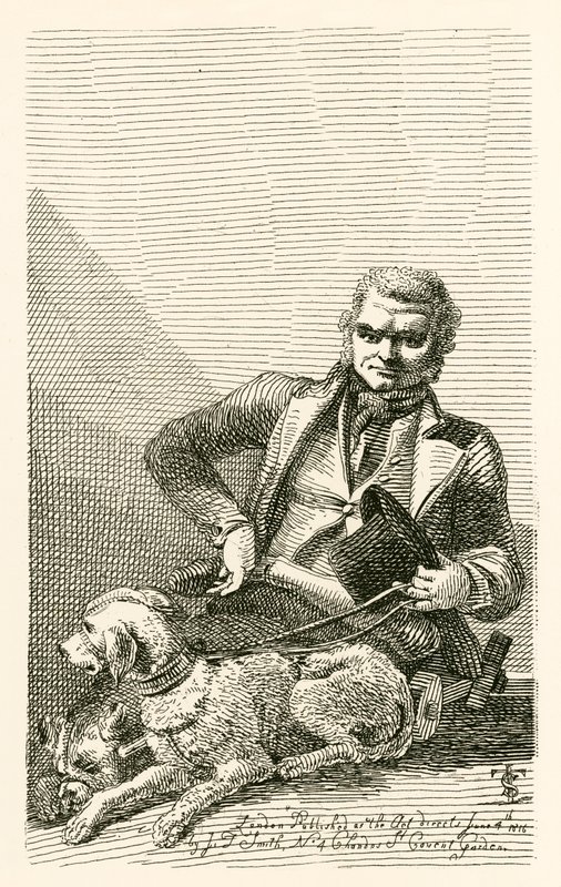 John MacNally, du comté de Tyrone, avec ses deux chiens Boxer et Rover - English School