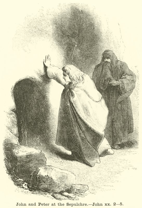 Jean et Pierre au sépulcre, Jean, xx, 2, 5 - English School