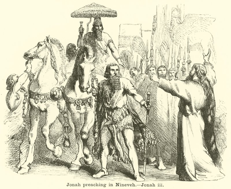Jonas prêchant à Ninive, Jonas, iii - English School