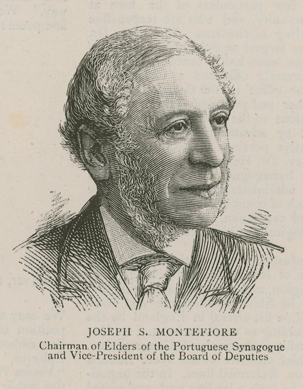 Joseph S Montefiore, président des anciens de la synagogue portugaise et vice-président du conseil des députés - English School