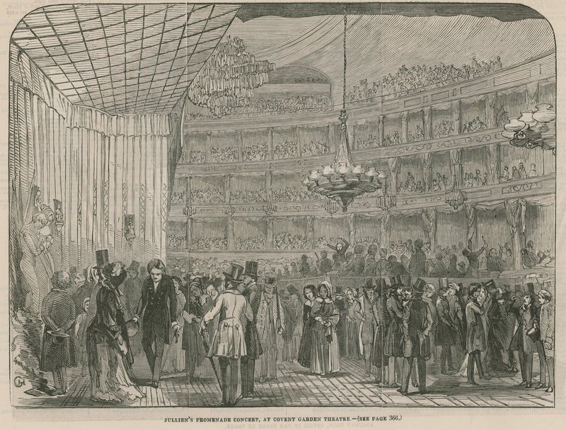 Concert promenade de Jullien au théâtre de Covent Garden - English School