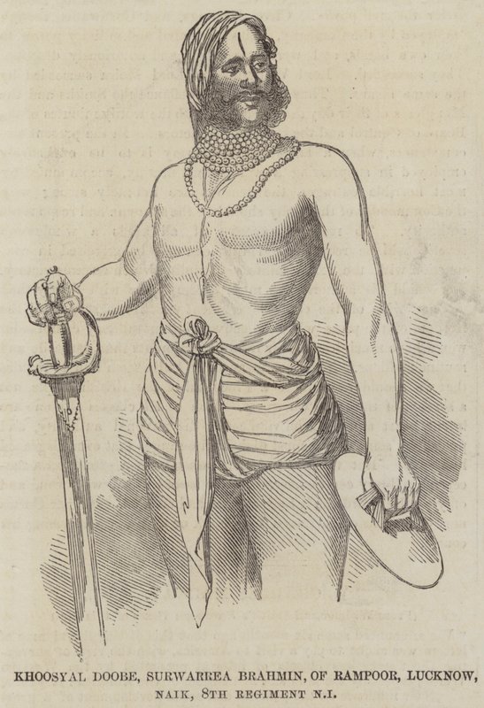 Khoosyal Doobe, Surwarrea Brahmin, de Rampoor, Lucknow, Naik, 8e Régiment d
