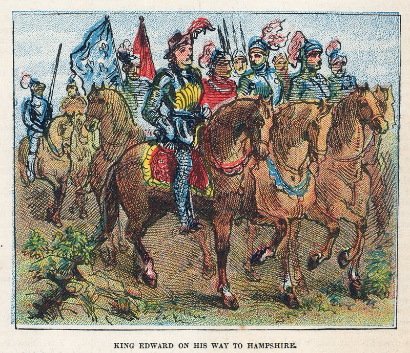 Le roi Édouard Ier en route pour le Hampshire - English School