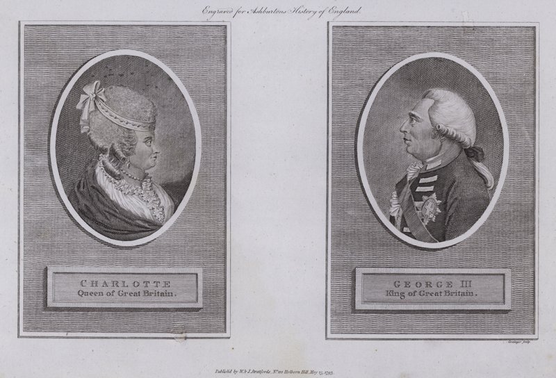 Roi George III et reine Charlotte - English School