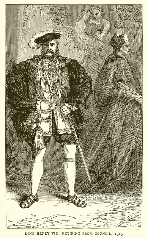 Le Roi Henri VIII se retirant du Conseil, 1515 - English School