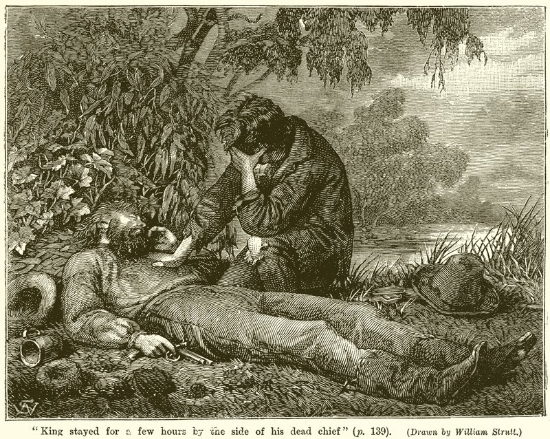 King est resté quelques heures aux côtés de son chef mort - English School