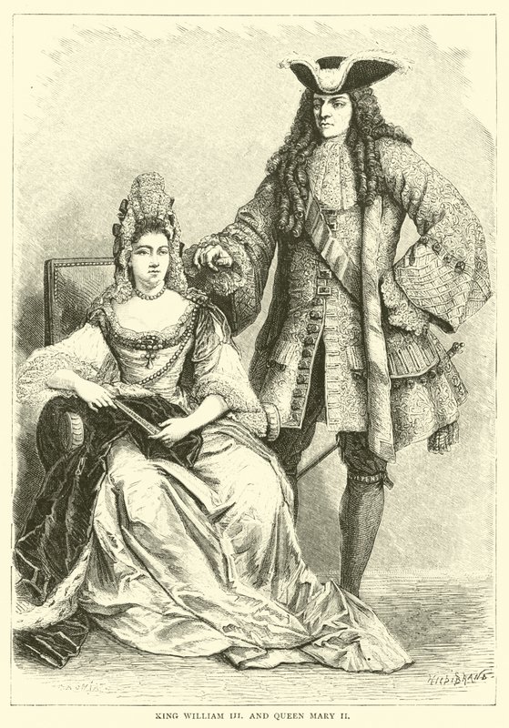Le roi Guillaume III et la reine Marie II - English School