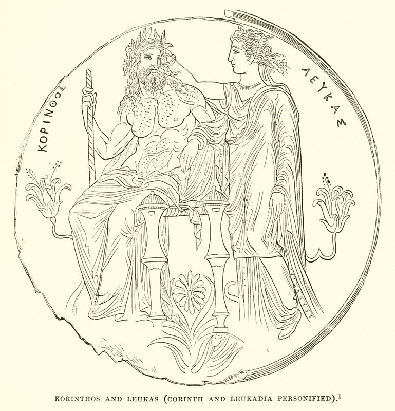 Corinthe et Leucade (personnifiées) - English School