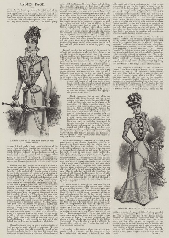 Page des dames (lithographie) - English School