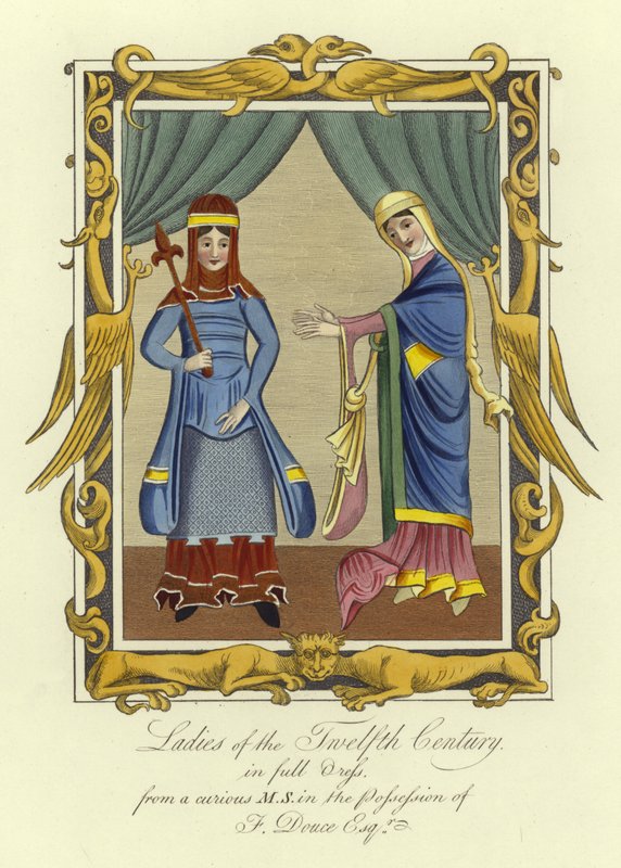 Dames du XIIe siècle en grande tenue - English School