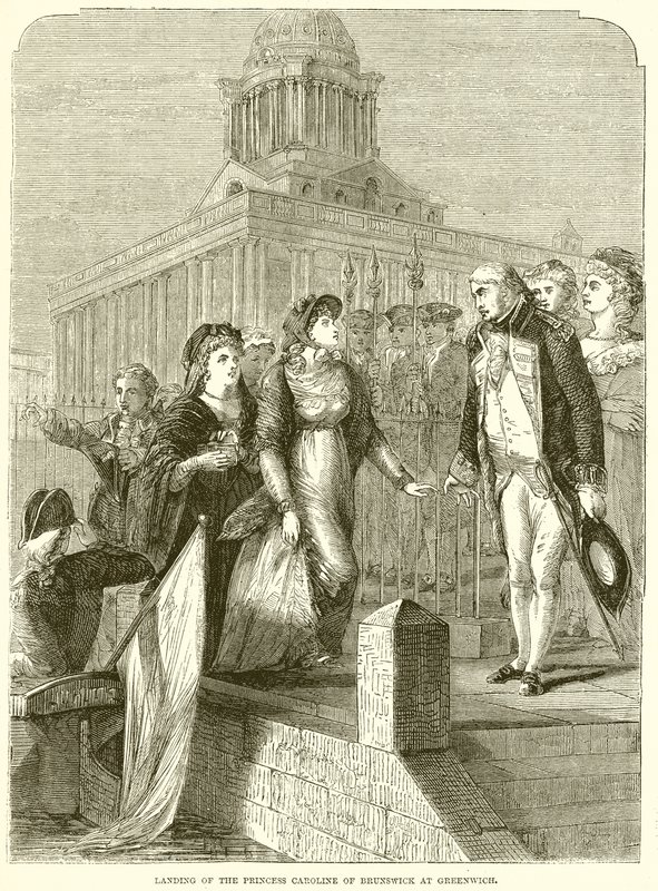 Débarquement de la princesse Caroline de Brunswick à Greenwich - English School