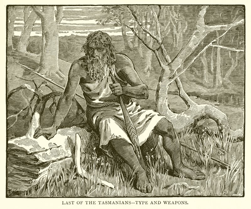 Derniers des Tasmaniens--Type et armes - English School