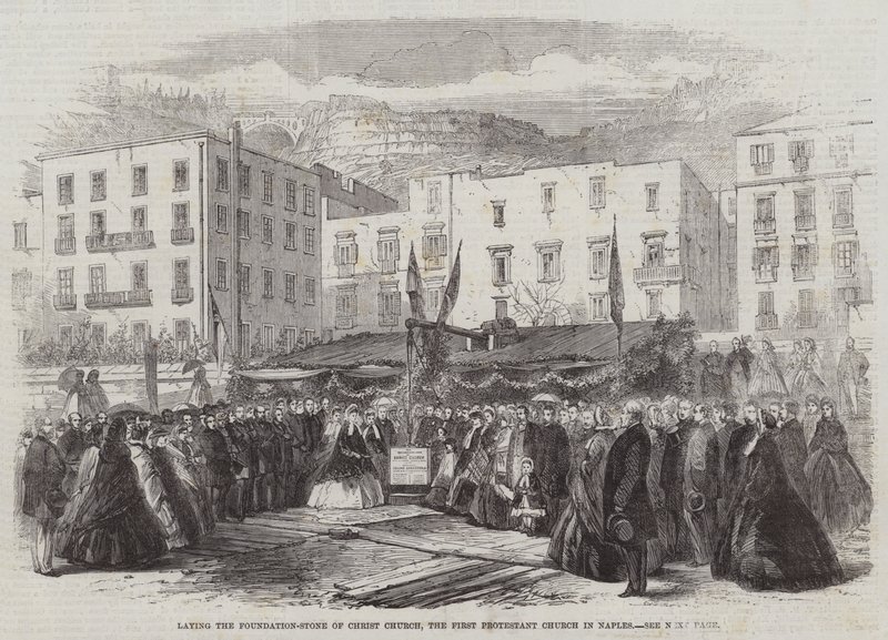 Pose de la première pierre de l