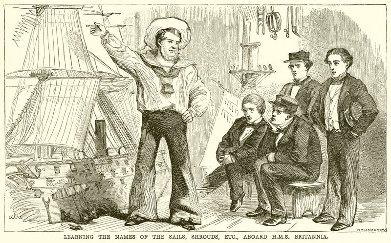 Apprendre les Noms des Voiles, Haubans, etc., à Bord du H. M. S. Britannia - English School