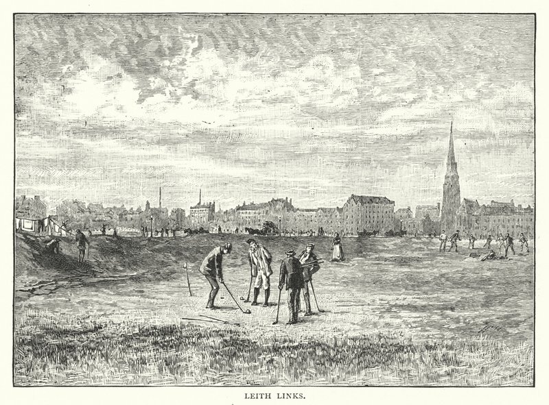 Leith Links (gravure) - English School
