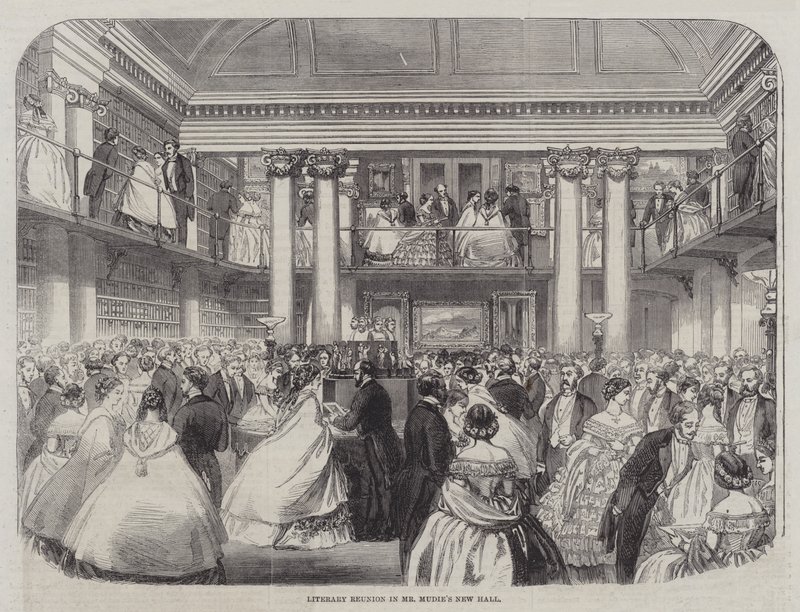 Réunion littéraire dans la nouvelle salle de M. Mudie - English School