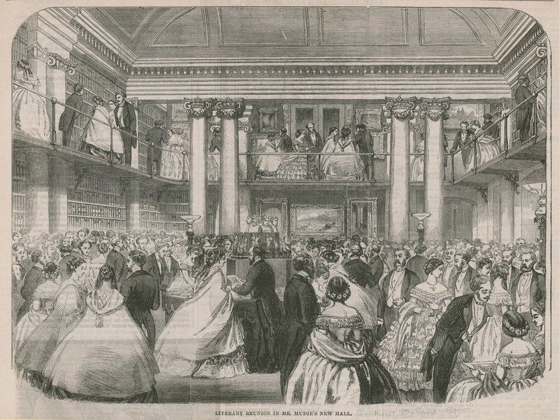 Réunion littéraire dans la nouvelle salle de M. Mudie - English School