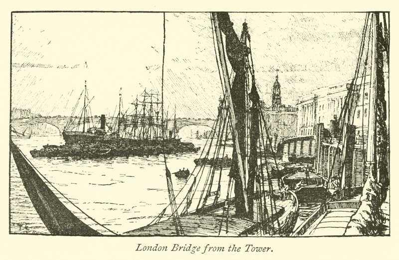 Pont de Londres depuis la Tour - English School