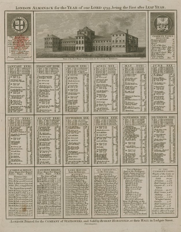 Almanach de Londres pour l