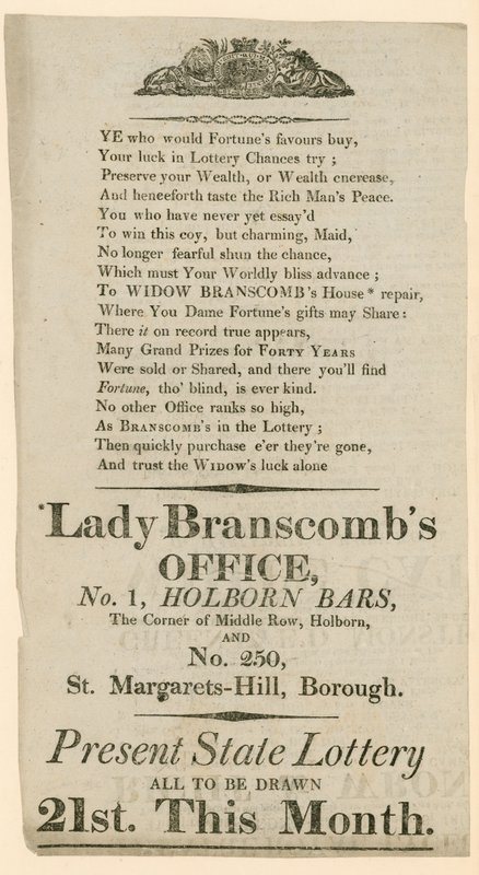 Publicité de loterie - English School