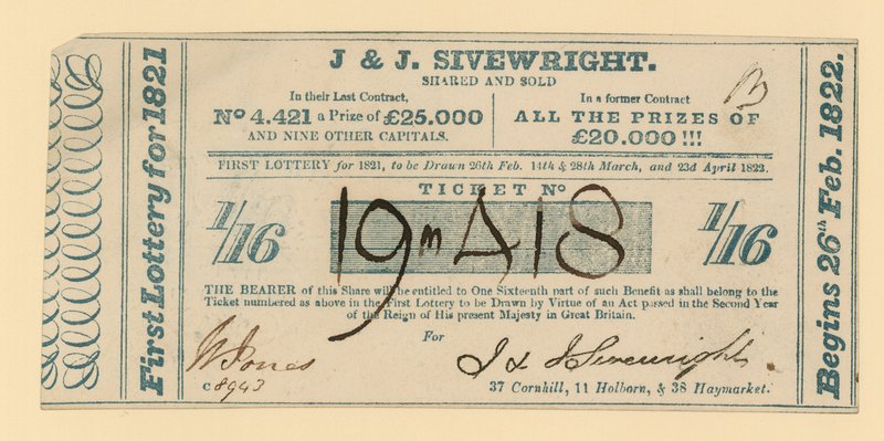 Billet de loterie - English School