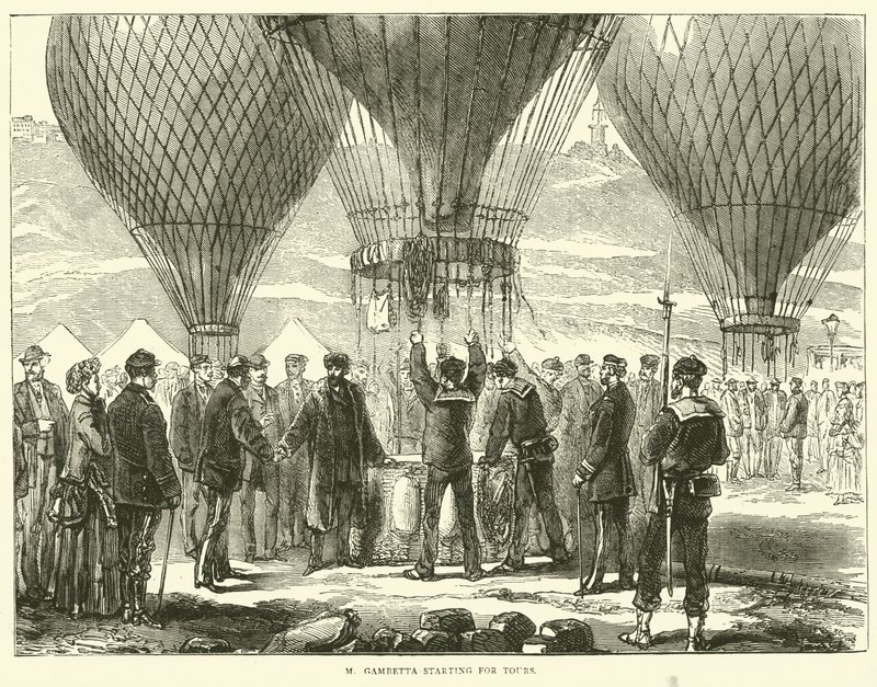 M. Gambetta partant pour Tours, novembre 1870 - English School