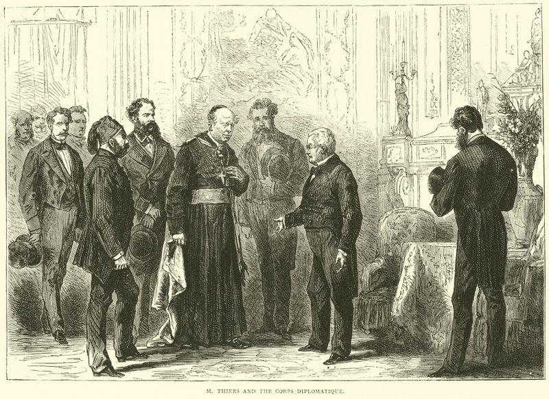 M. Thiers et le corps diplomatique, mars 1871 - English School