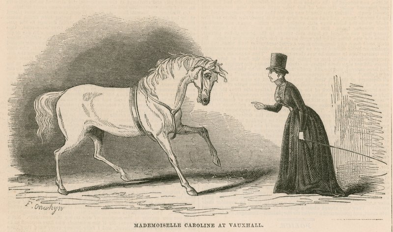 Mademoiselle Caroline aux jardins de Vauxhall, Londres - English School