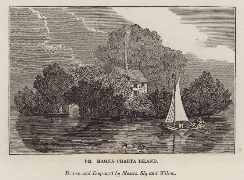 Île de la Magna Charta (gravure) - English School