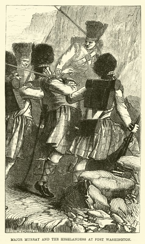 Major Murray et les Highlanders au Fort Washington - English School