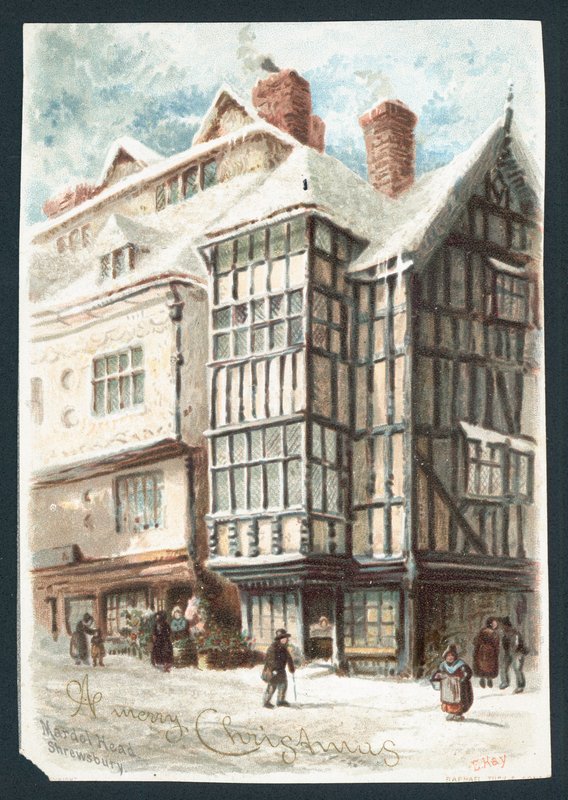 Mardol Head, Shrewsbury, Carte de Noël - English School