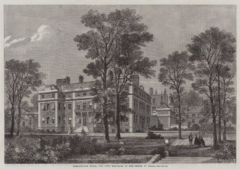 Marlborough House, la résidence en ville du prince de Galles (gravure) - English School