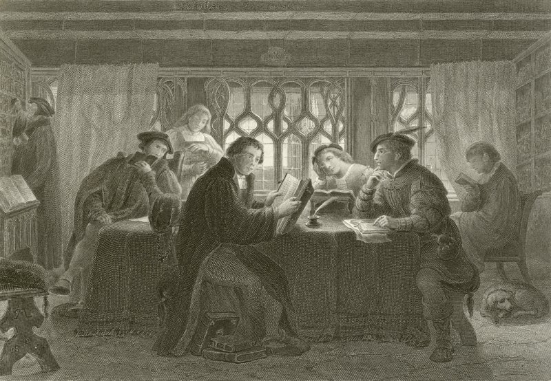 Martin Luther lisant la Bible - English School