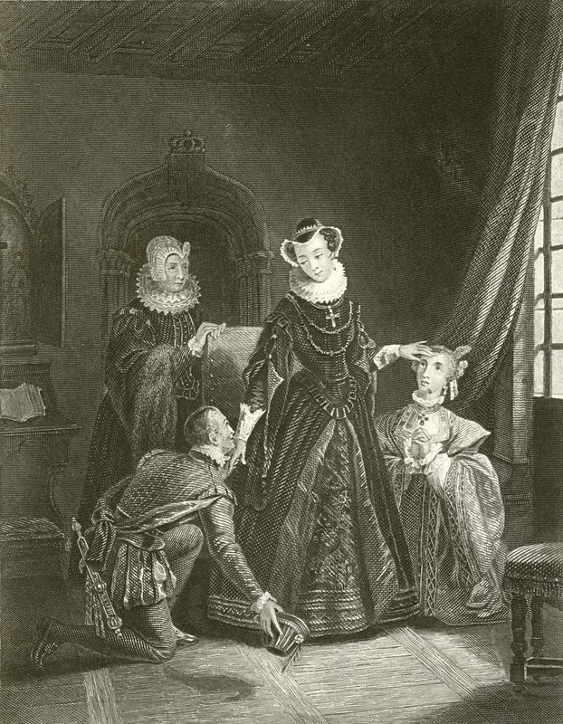 Marie Stuart au château de Lochleven - English School
