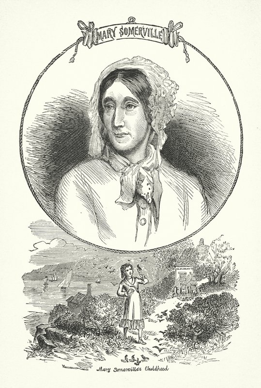 Mary Somerville, scientifique et écrivaine écossaise (gravure) - English School