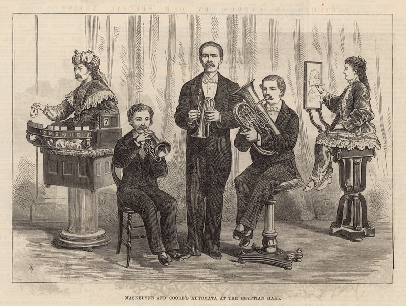 Automates de Maskelyne et Cooke au Egyptian Hall - English School