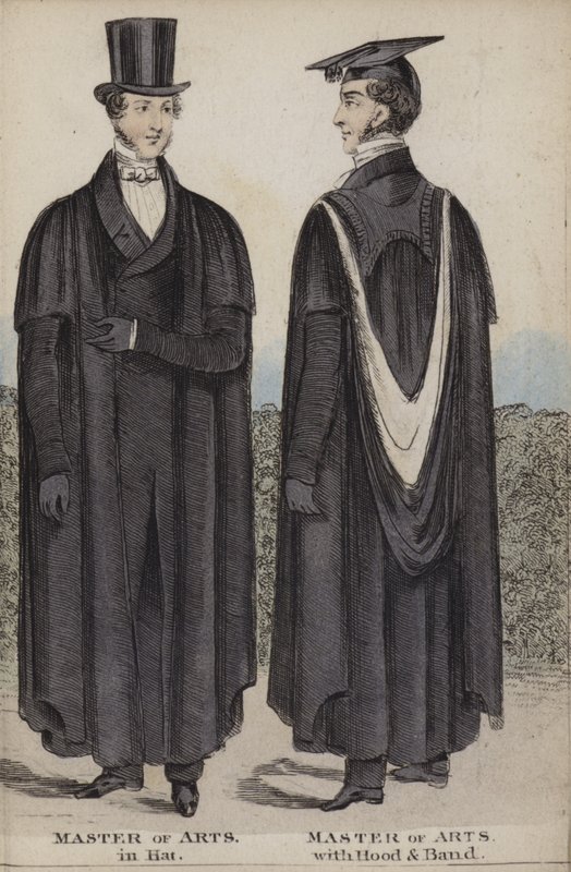Master of Arts en Chapeau, Master of Arts avec Capuche et Bande - English School