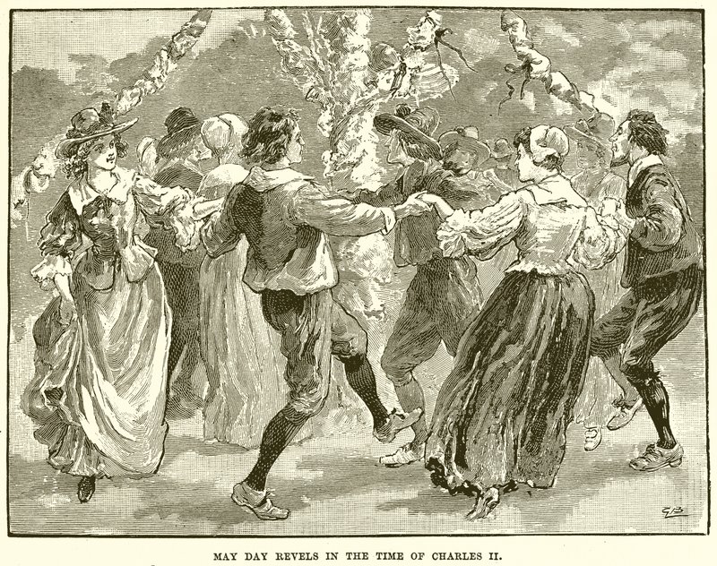 Réjouissances du 1er mai sous le règne de Charles II - English School