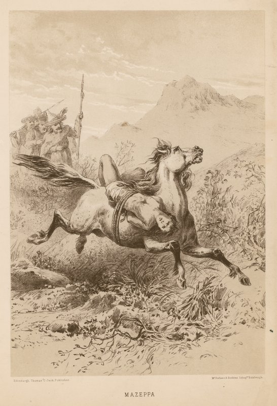 Mazeppa, basé sur le poème de Lord Byron - English School