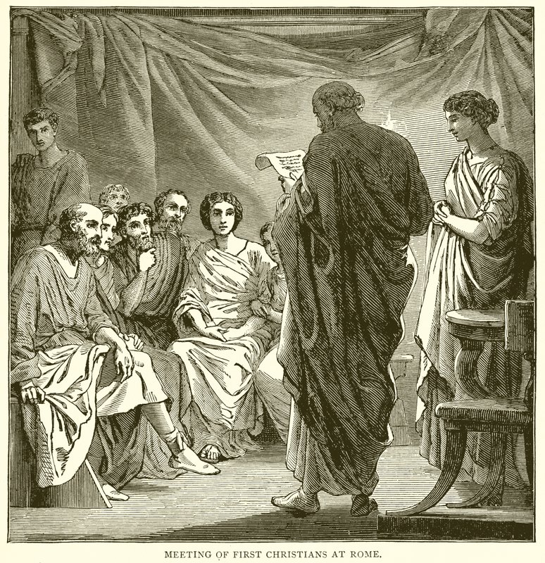 Réunion des premiers chrétiens à Rome - English School