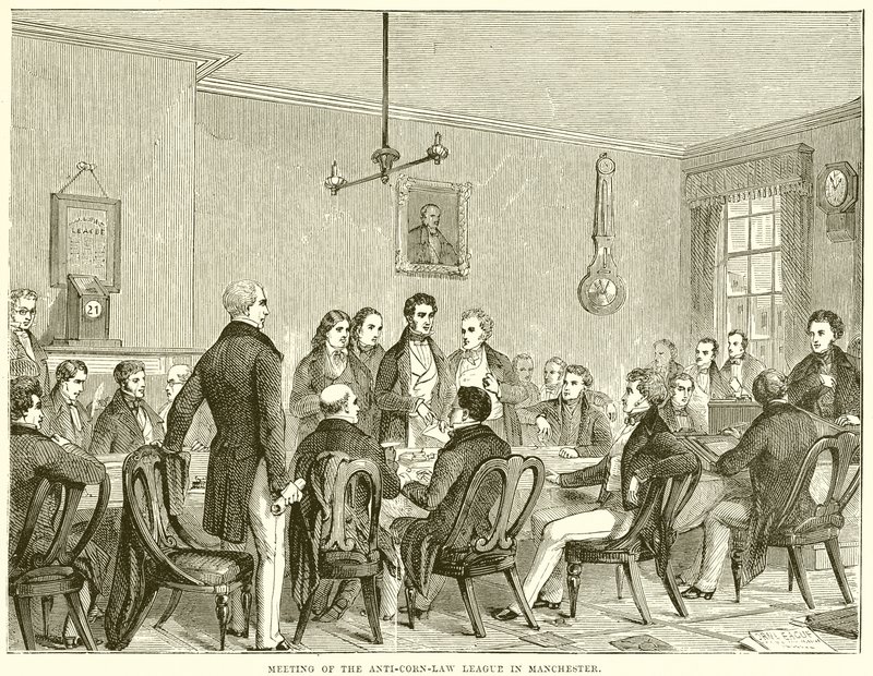 Réunion de la Ligue Anti-Corn-Law à Manchester - English School