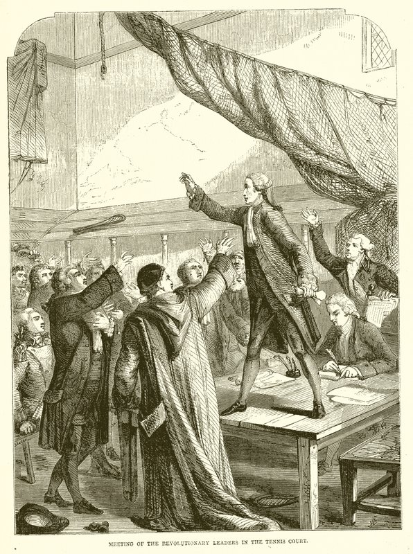 Réunion des leaders révolutionnaires dans le Jeu de Paume - English School