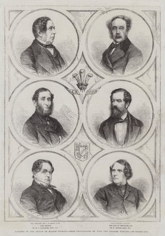 Membres du conseil du prince de Galles (gravure) - English School