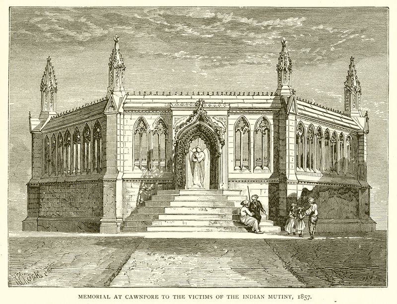 Mémorial à Cawnpore pour les victimes de la révolte indienne, 1857 - English School