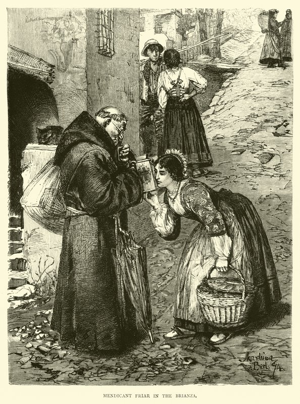 Frère mendiant dans la Brianza - English School