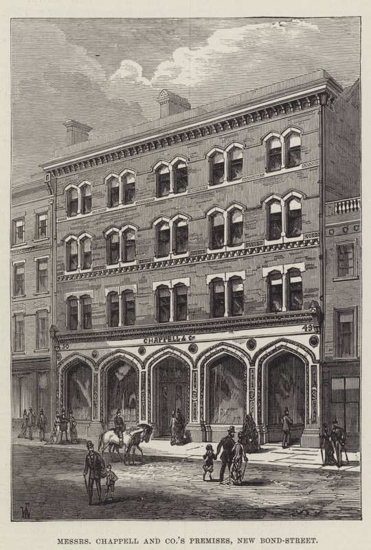 Locaux de Messers Chappell and Company, New Bond-Street (gravure) - English School